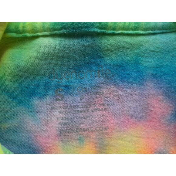 Dyenomite Colorful Bright Tie Dye Hooded LS Pullover Shirt  Small No Drawstring - Picture 8 of 8